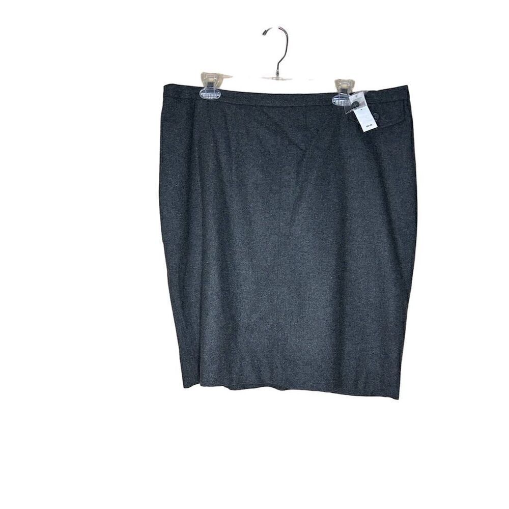 Gap Women's Gray Wool Pencil Skirt Size 16 Knee Length Lined Business Casual